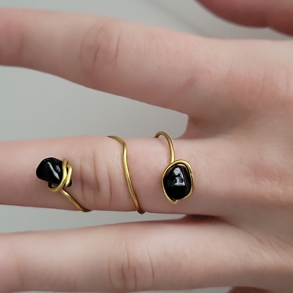 wrap obsidian ring - Picture 2 of 2